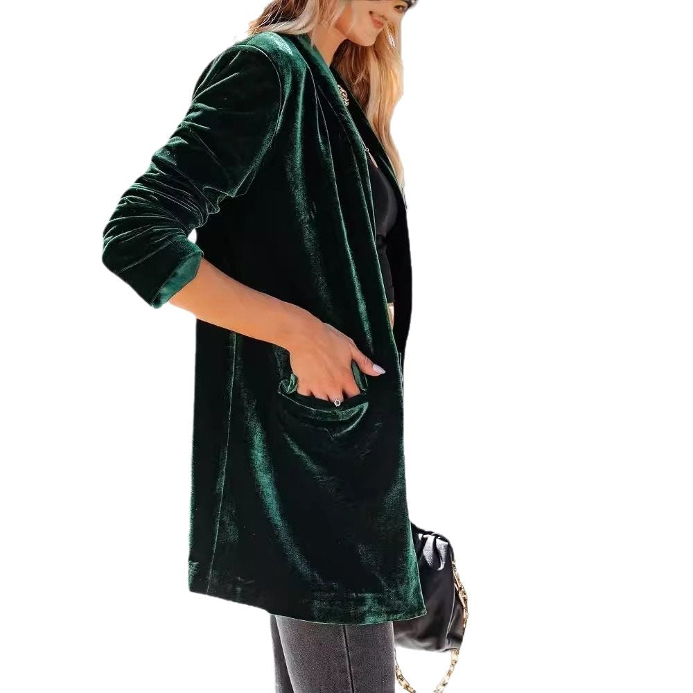 Elegant long coat for ladies with relaxed fit and pockets Lune London