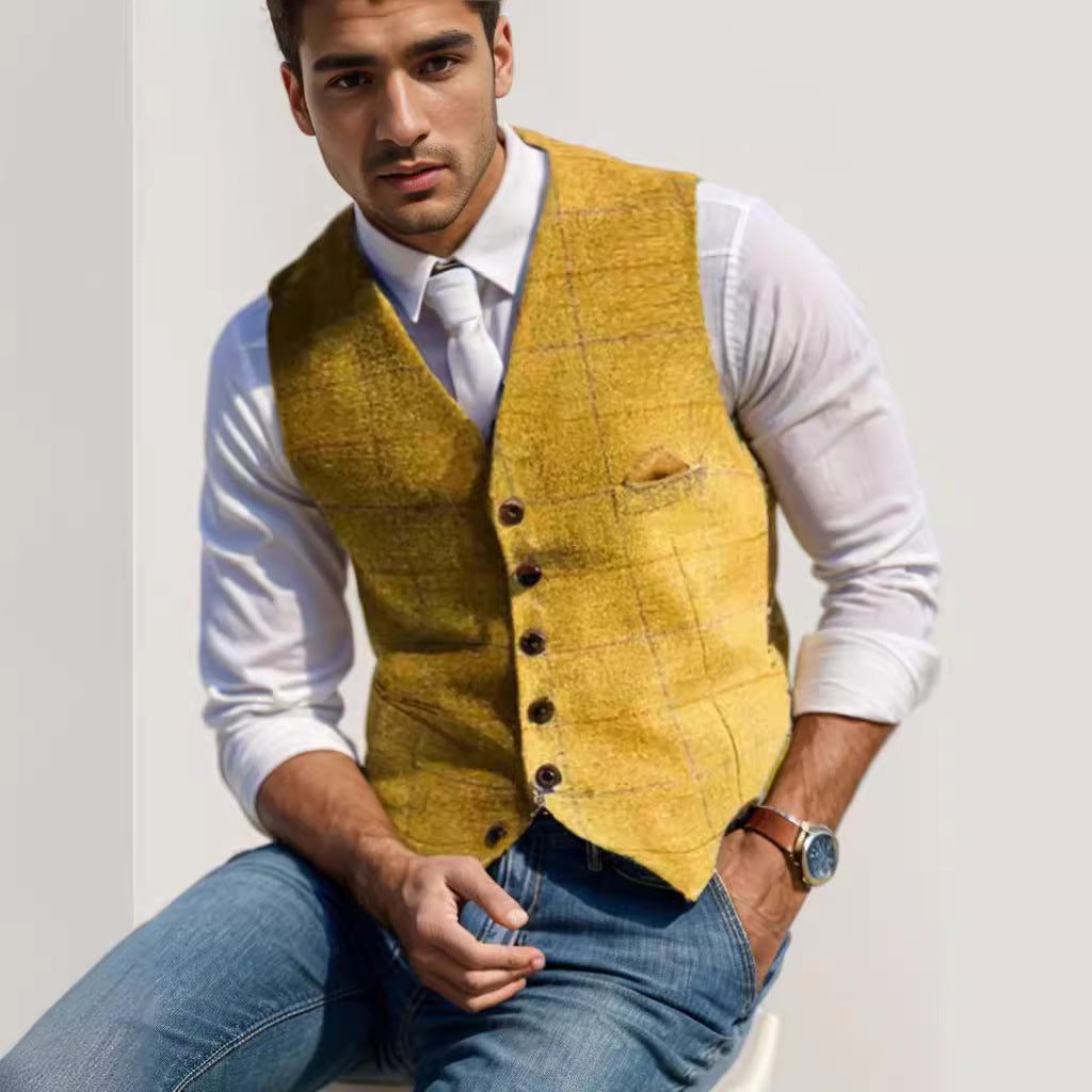Men's stylish elegant vest in fine fabric Lune London