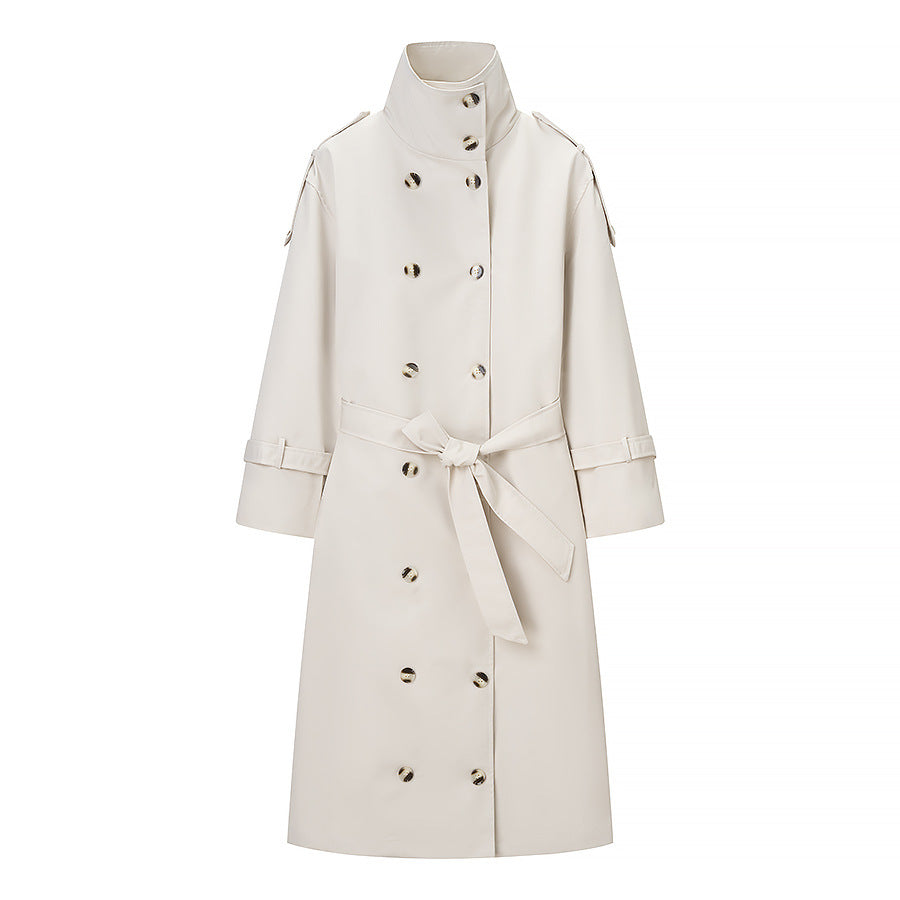 Manteau trench élégant pour femmes avec larges revers et poches pratiques Chic & Stil