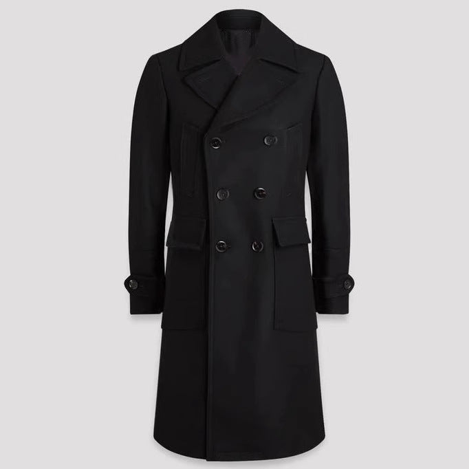 Elegant double-breasted coat for men made of high-quality material Lune London