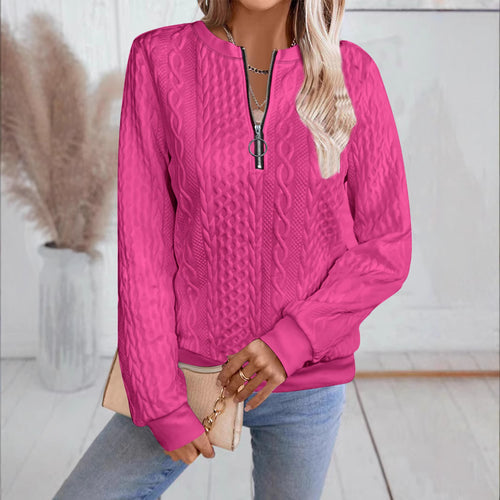 Amarae women's zip-up knitted sweater