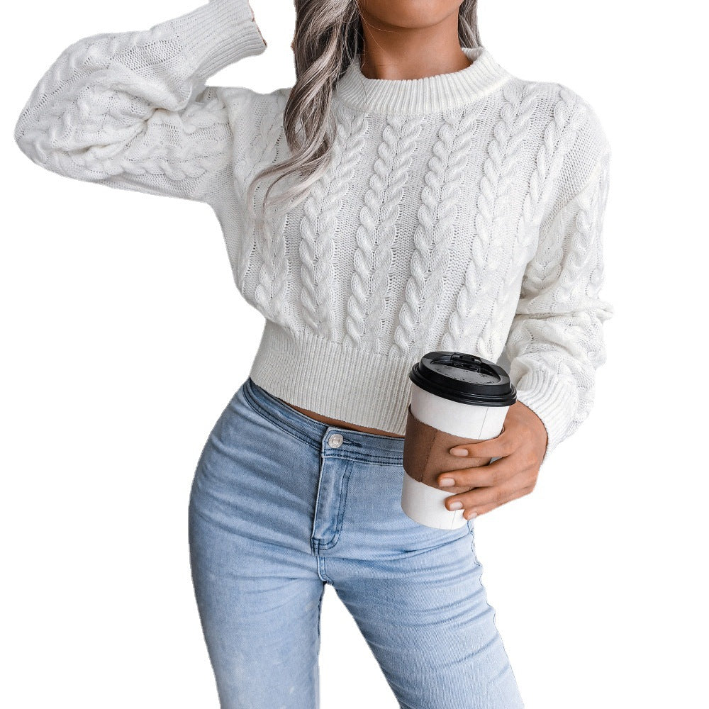 Pull en maille confortable pour femmes avec un motif en relief et une coupe ajustée Chic & Stil