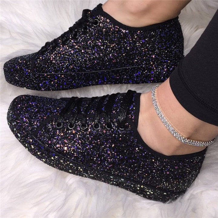Women's Glittering Sneakers with Breathable Sole and Extra Comfort Lune London