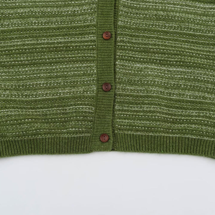Men's Knitted Vest with V-Neck, Button Placket and Fine Textured Knit Amarae