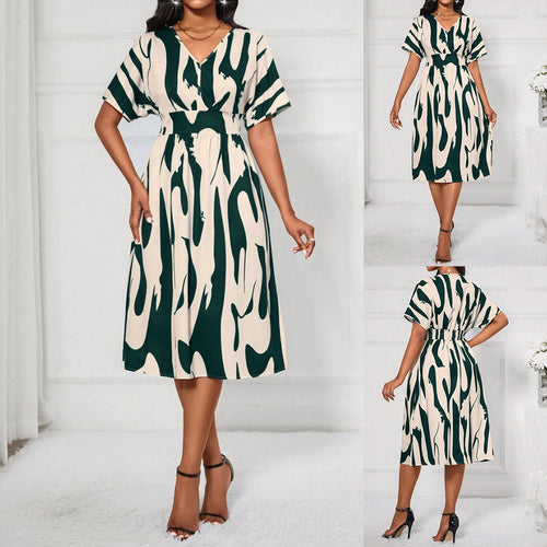 Amarae Abstract Print Midi Dress for Women