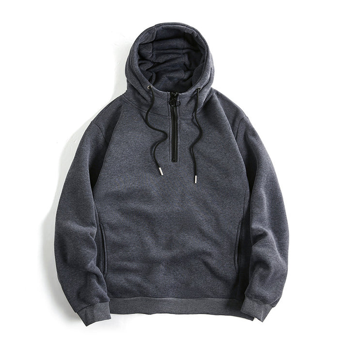 Trendy ladies hoodie with half zipper and soft inner lining Lune London