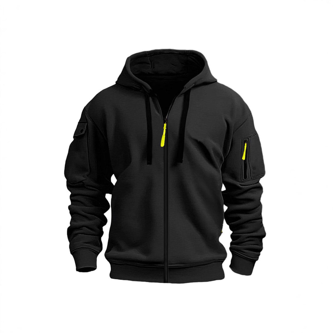 Men's hoodie jacket with functional zip pockets and modern cut Chic & Stil