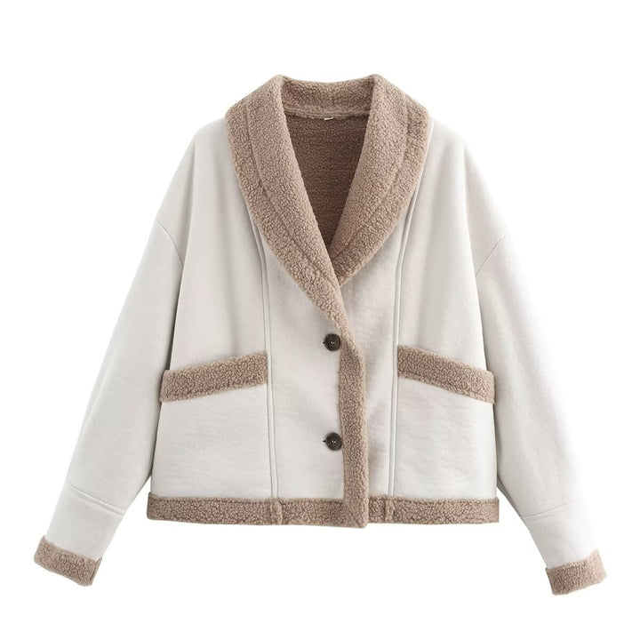 Women Outerwear Casual Fit Style Jacket with Warm Faux Fur Lining Lune London