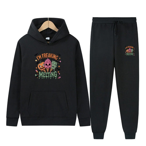 Women’s hoodie set with creative Halloween motifs Chic & Stil