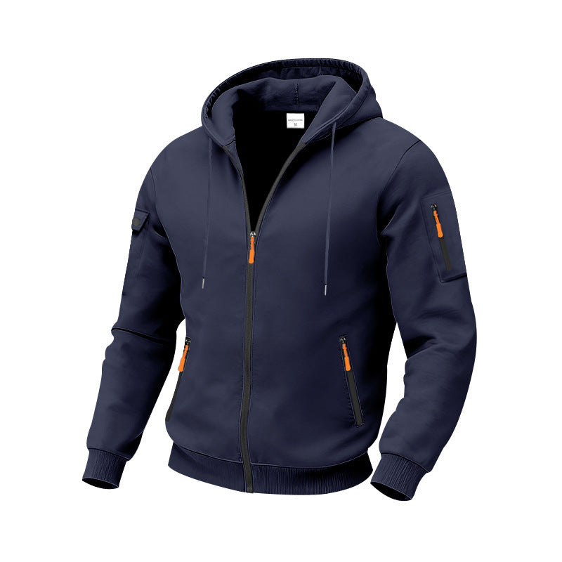 Men's sporty hoodie with functional zip pockets Lune London