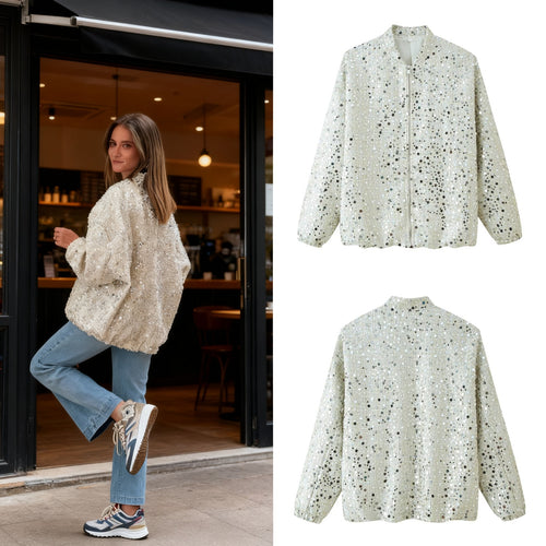 Ladies Shiny Chic Bomber Jacket