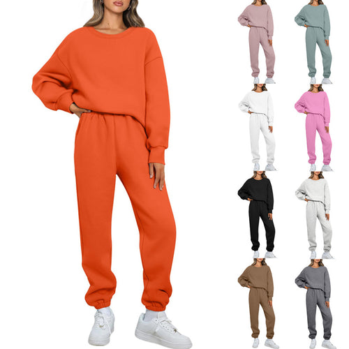Women's comfortable leisure suit with oversized cut and elastic waistband Chic & Stil