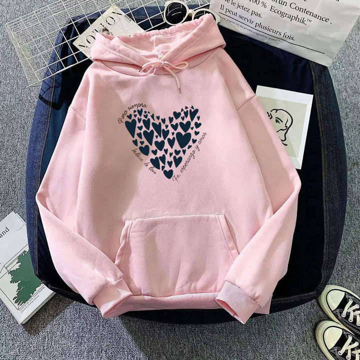 Women's hoodie with creative heart design Chic & Stil