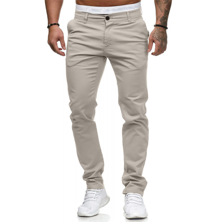 Slim fit chino pants for men with elastic waistband Lune London