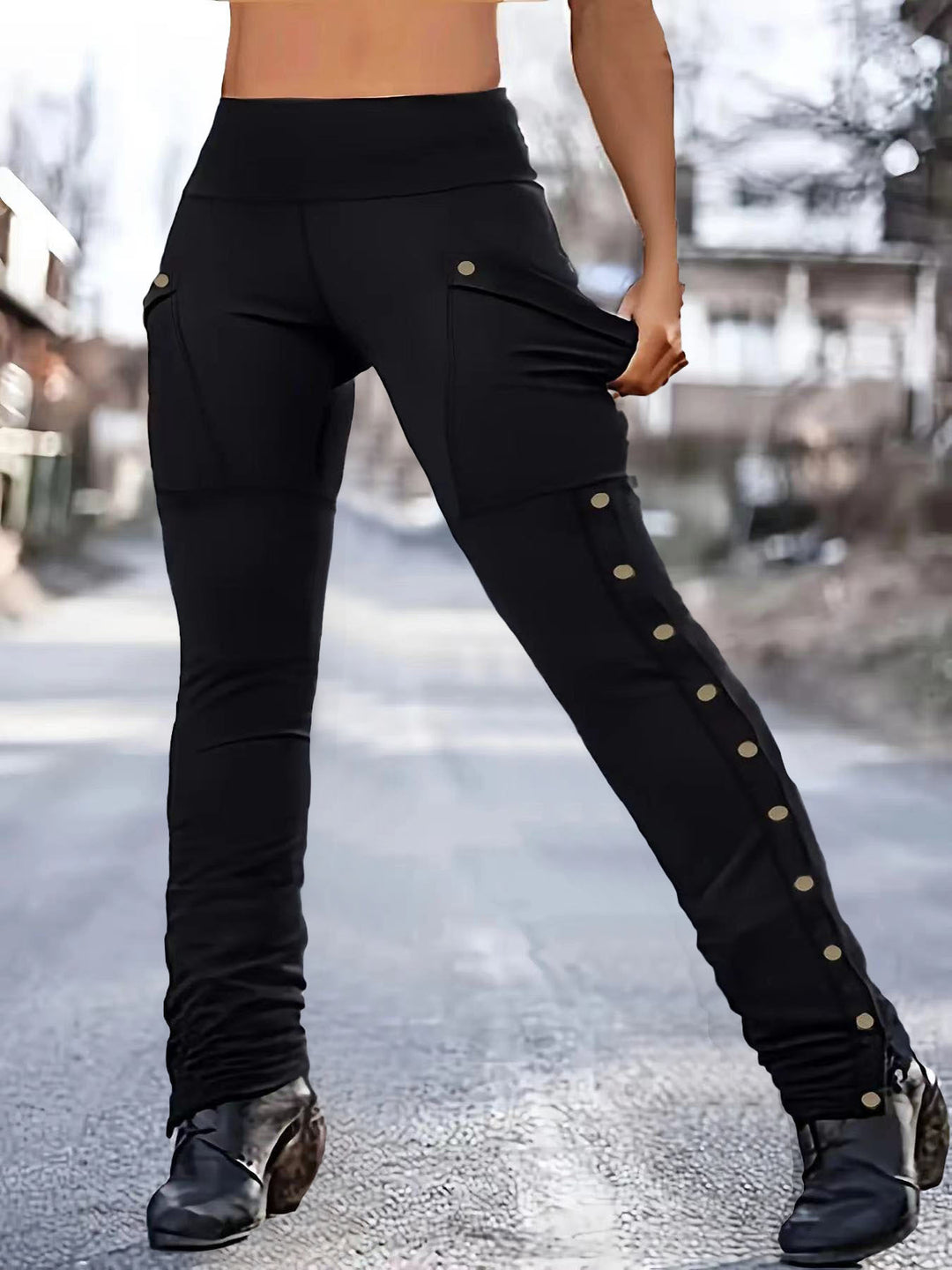 Women Cargo Leggings High Waist Lune London