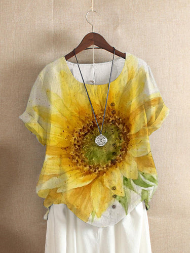 Women Artistic Floral Pattern Blouse Amarae