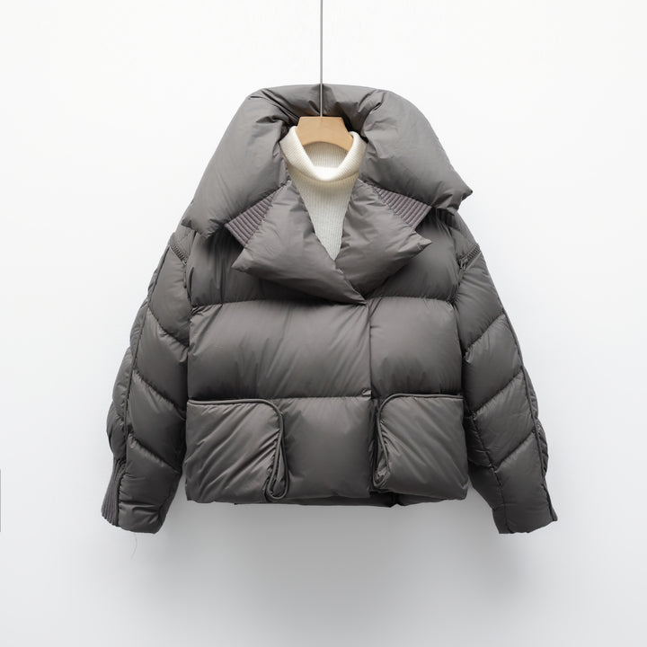 Veste matelassée raccourcie pour femmes avec col montant et poches pratiques Lune London