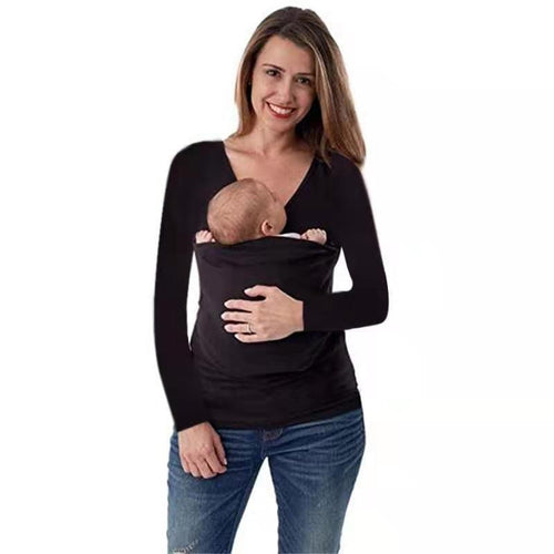 Knitted sweater to wear for women with V-neck and long sleeves Amarae
