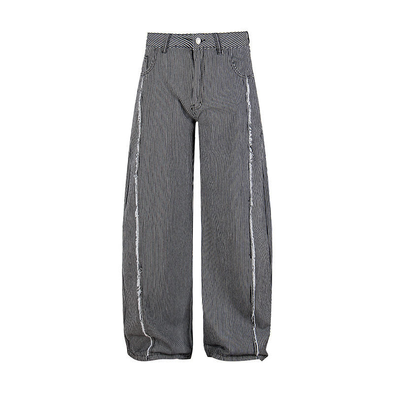 Women Wide Culotte Pants with High Waist, Pinstripe and Used Side Seam Amarae