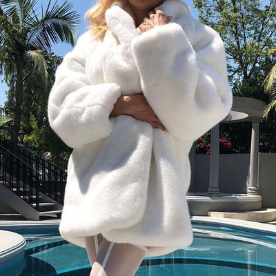 Ladies Luxury Plush Coat Amarae