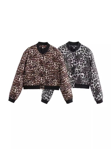 Amarae women's animal print bomber jacket