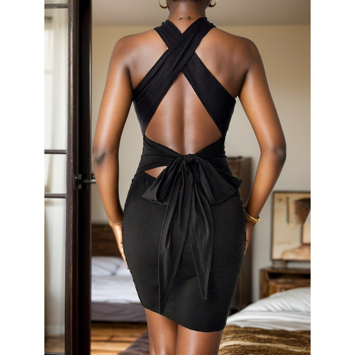 Chic Women's Bodycon Dress with Knot Detail