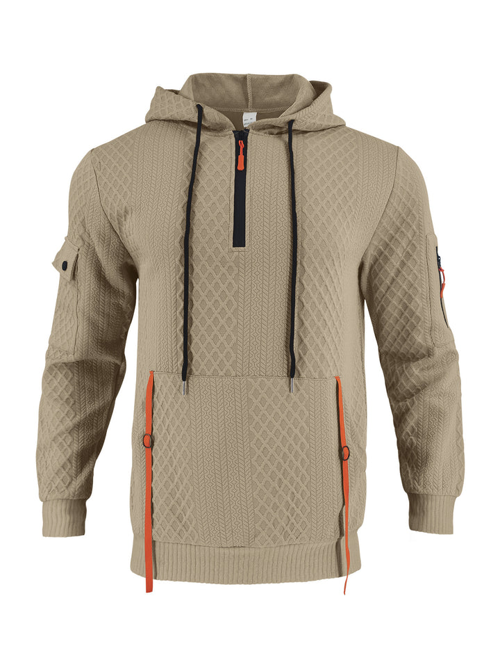 Men's functional hoodie with zipper and practical pockets Lune London