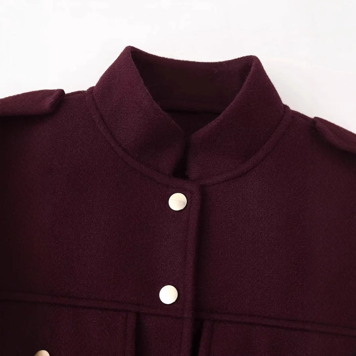 Elegant women's jacket in military style with practical pockets Lune London