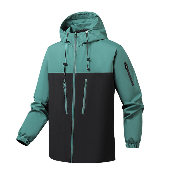 Men's transitional jacket, windproof, with adjustable hood Amarae
