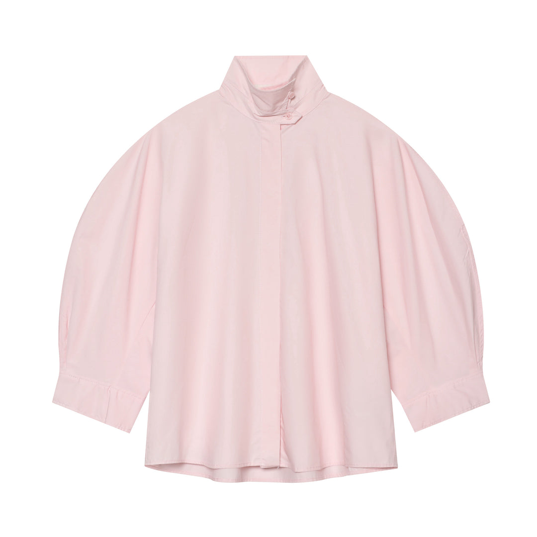 Women Water-Repellent Cape with Stand Collar and Half-Length Sleeves Amarae