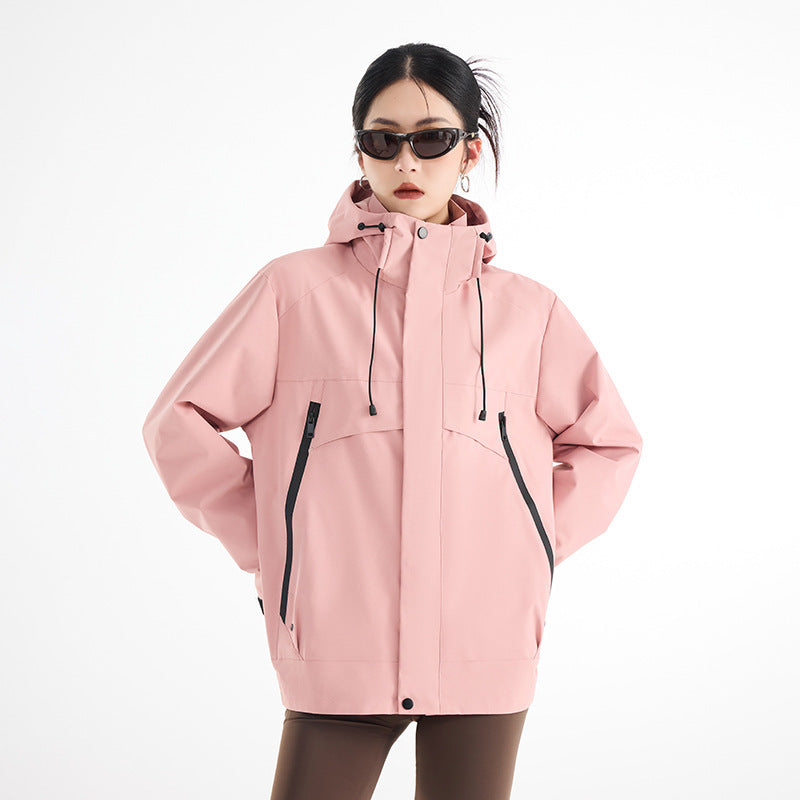 Women's technical waterproof oversized parka with hood and concealed zip pockets Amarae