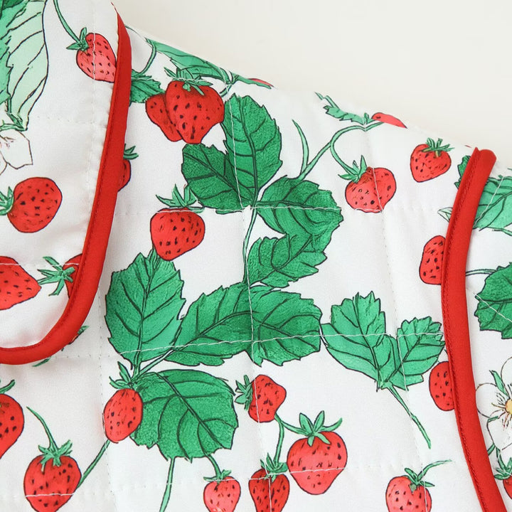 Ladies padded jacket with strawberry pattern Lune London