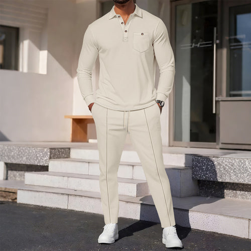 Elegant men's suit with modern cut and fine check pattern Amarae