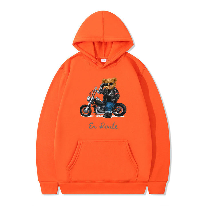Women's hoodie with unique bear design and casual fit Lune London