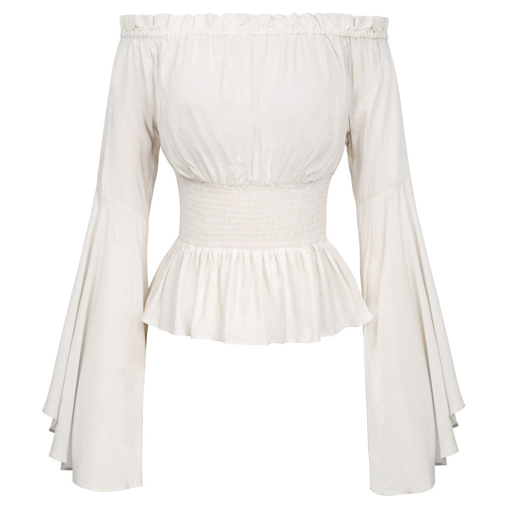 Blouse for women with an off-the-shoulder design and voluminous sleeves Lune Londonl