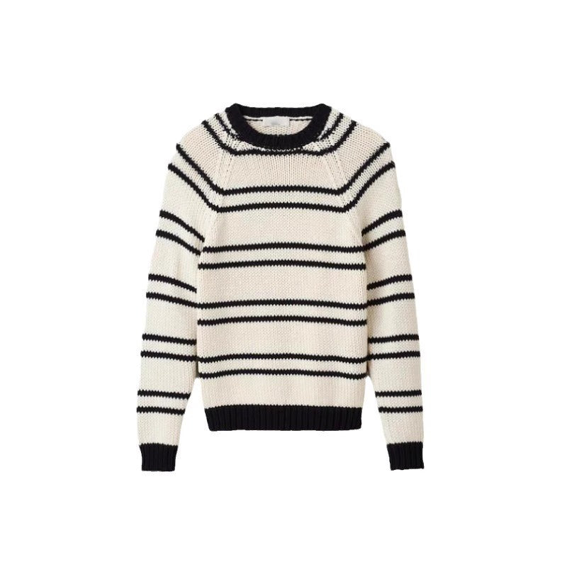 Pull à rayures tendance pour femmes en tricot épais Chic & Stil