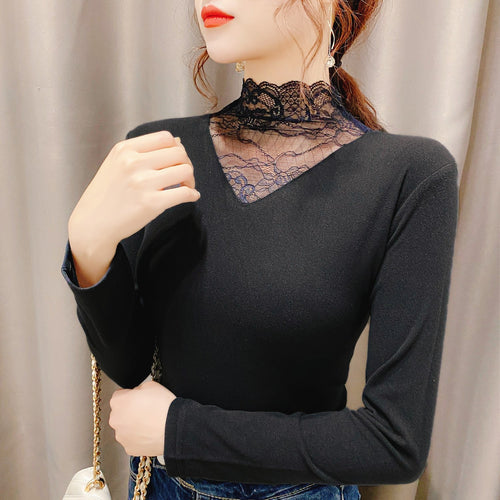 Ladies shirt with elegant lace details Chic & Stil