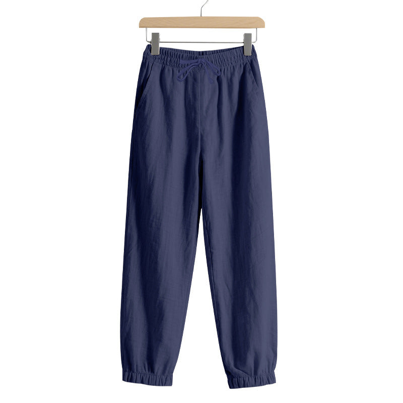 Women's leisure pants made of breathable, lightweight material with adjustable waistband Chic and style