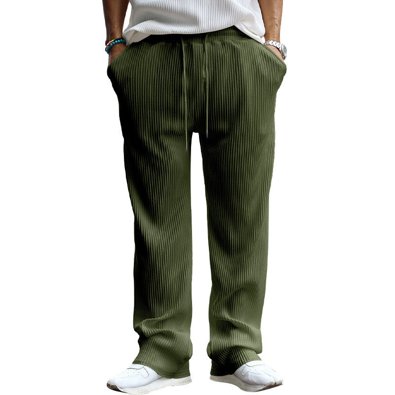 Lune London Casual Pleated Pants for Women with Elastic Waistband