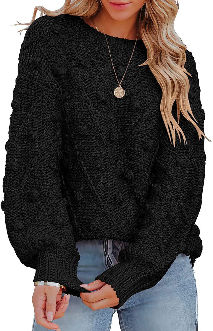 Stylish knitted sweater for women with textured 3D pattern Lune London