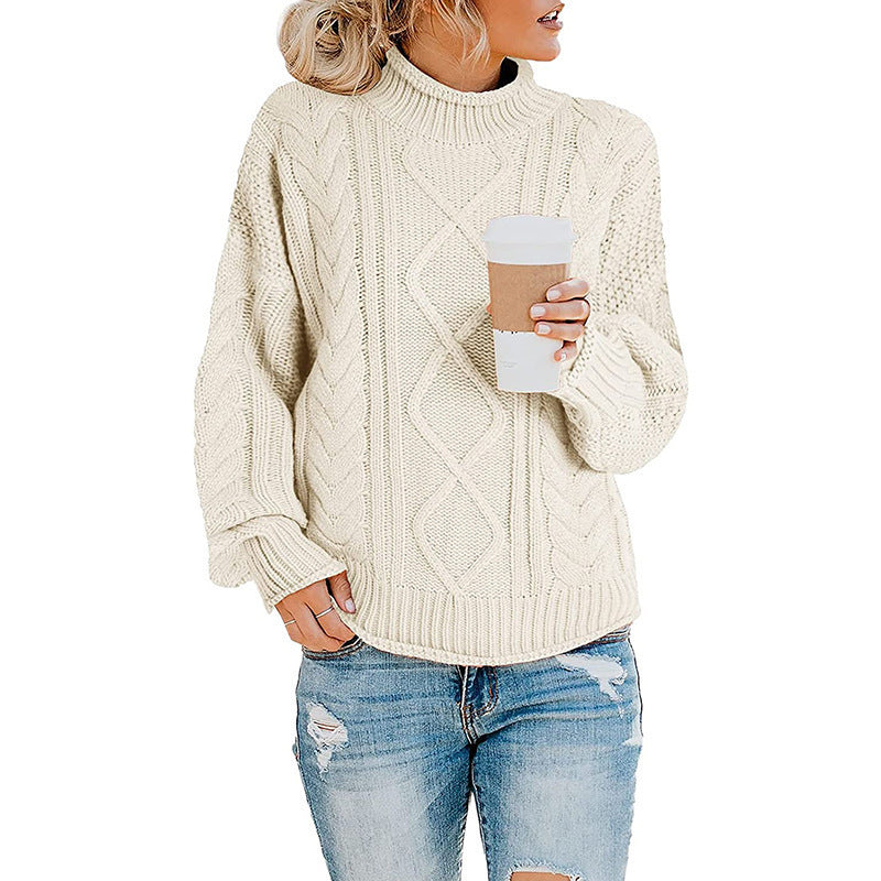 Thick Cable Knit Sweater for Women Lune London