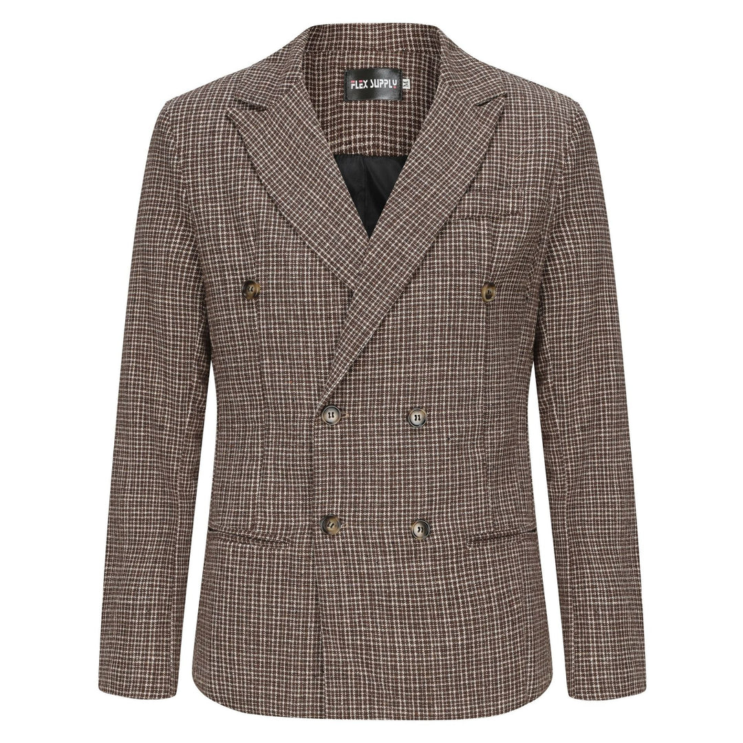 Double-breasted men's blazer in high-quality fabric with modern details Lune London