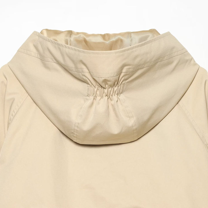 Women's short parka with hood, drawstring waist and flap pockets Amarae