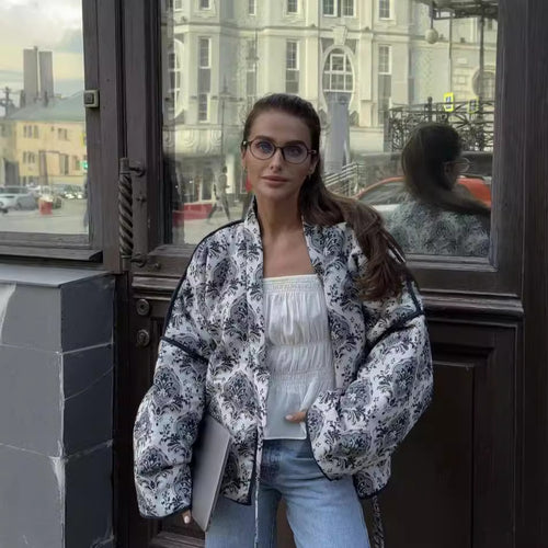 Veste chic pour femmes avec motif floral et ceinture ajustable Chic & Stil