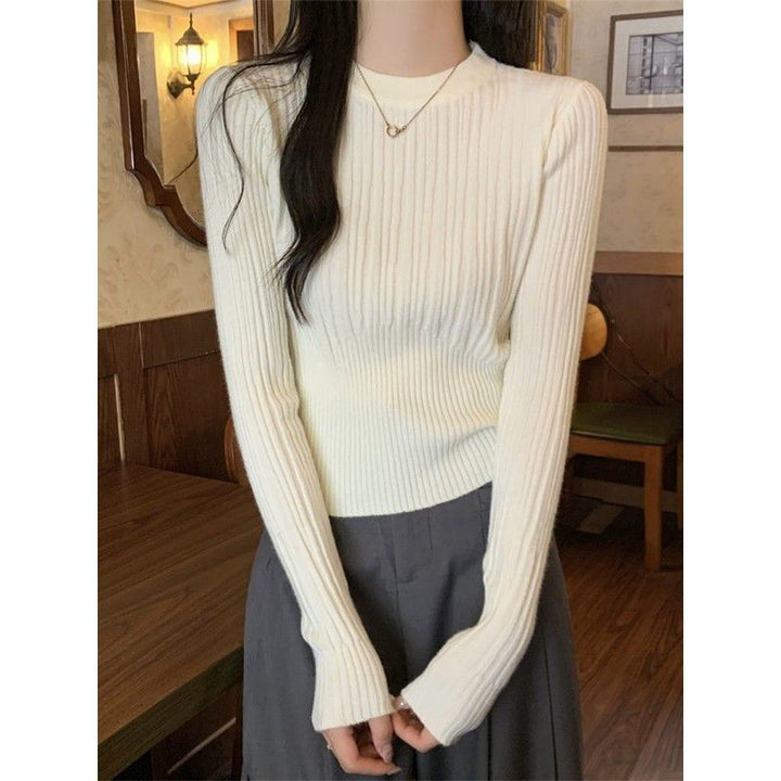 Pull à côtes fines pour femmes avec manches allongées Chic & Stil