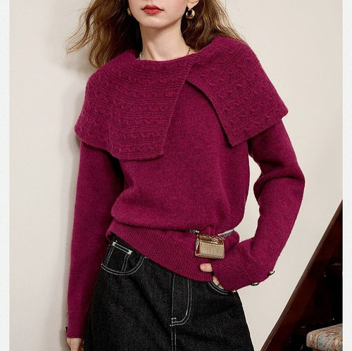 Pull pour femmes avec un col unique et un design décontracté Chic & Stil