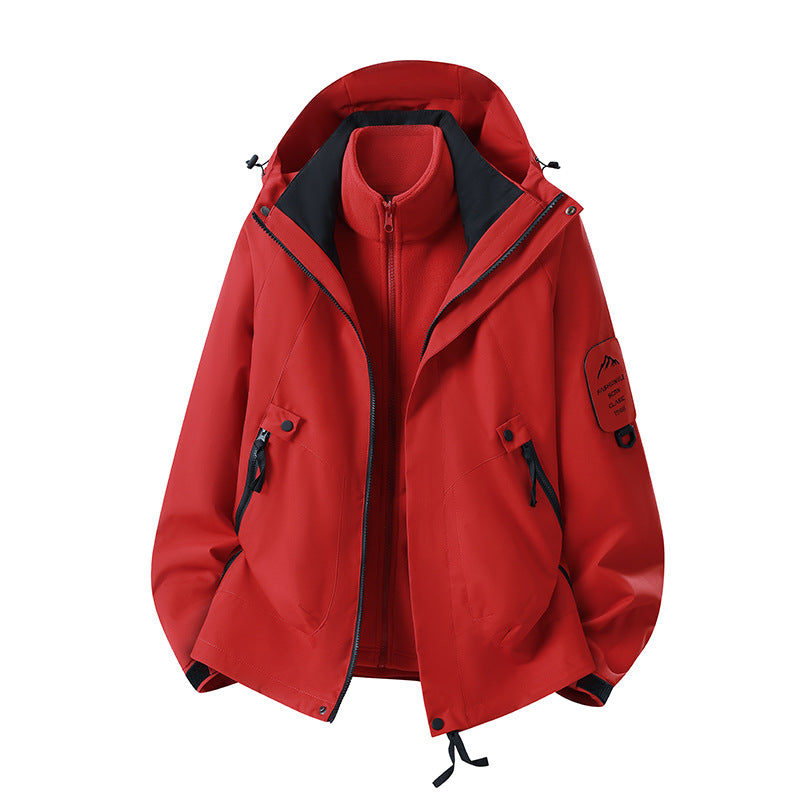 Men's Two-in-One Weather Protection Jacket with Removable Padded Vest and Adjustable Hood Amarae