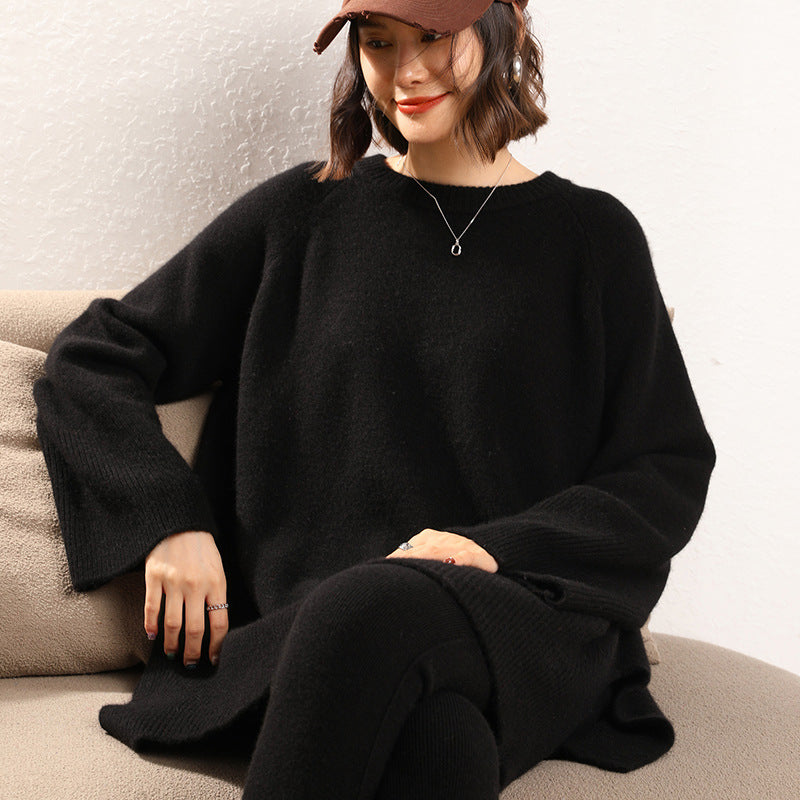 Pull en tricot épais pour femmes avec un design surdimensionné et des manches volumineuses Chic & Stil