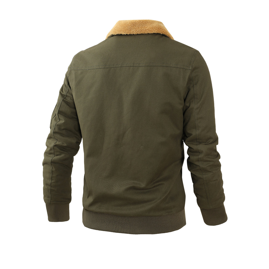 Veste militaire décontractée pour hommes avec doublure en teddy Amarae