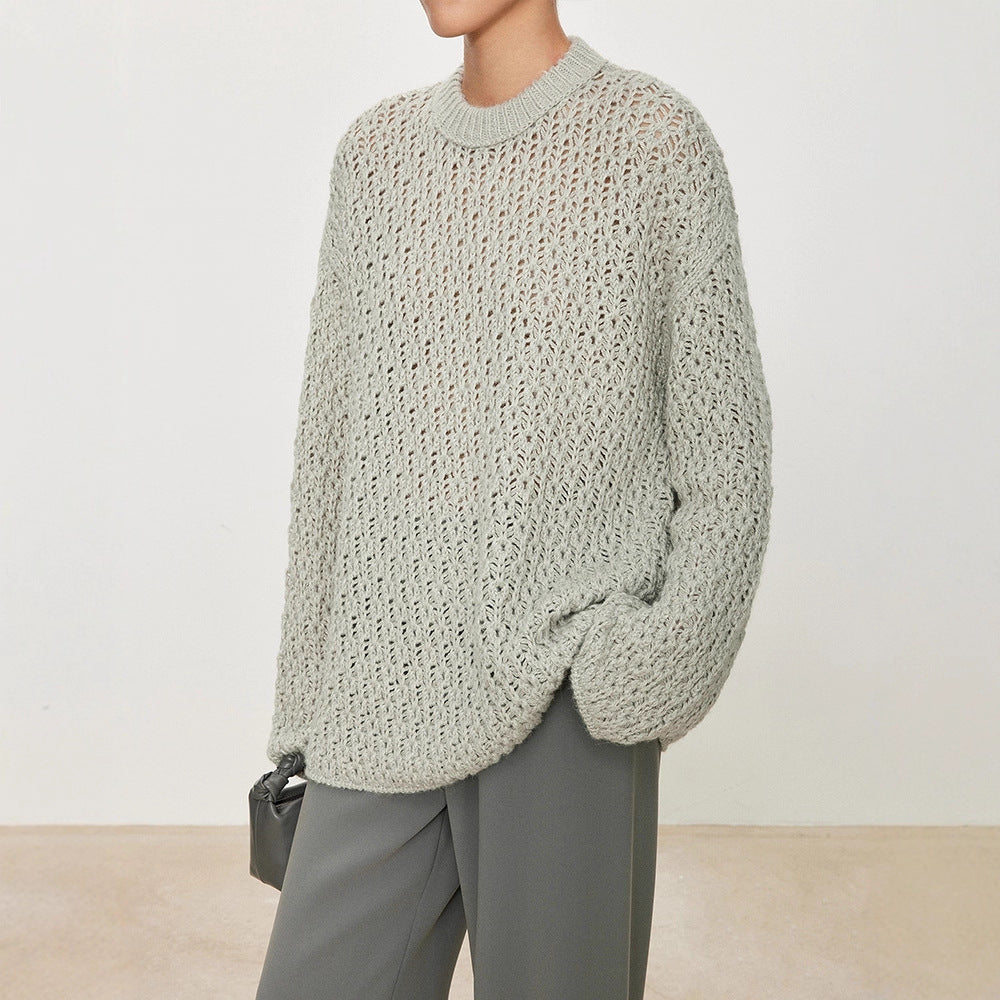 Pull en maille aérienne pour femmes avec structure ouverte Chic & Stil